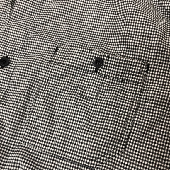 NO RETREAT Mens Button Down Black Checked Shirt - Picture 3 of 8